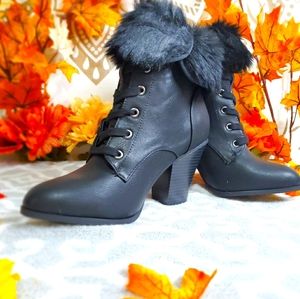Danielle Black - Faux Fur Booties